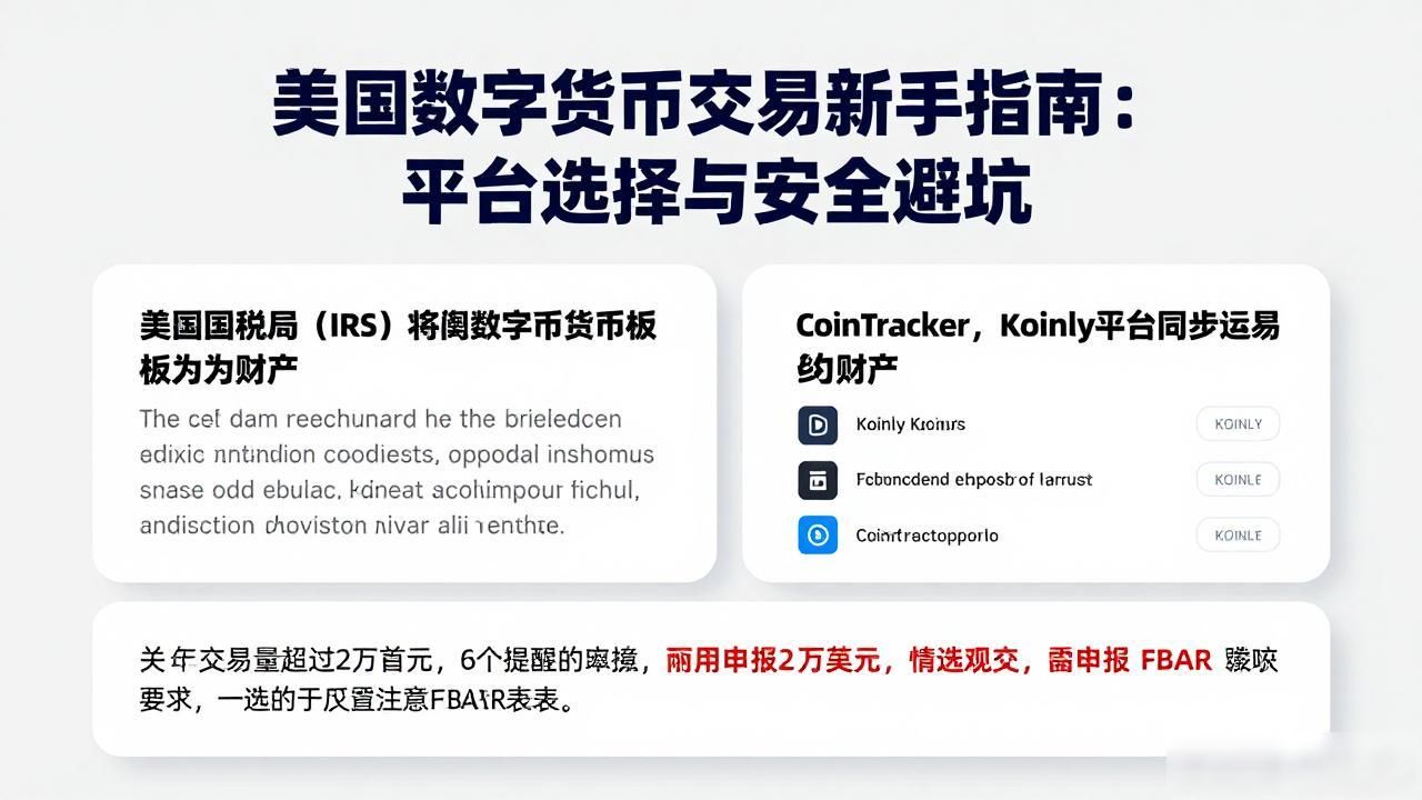 美国数字货币交易新手指南：平台选择与安全避坑