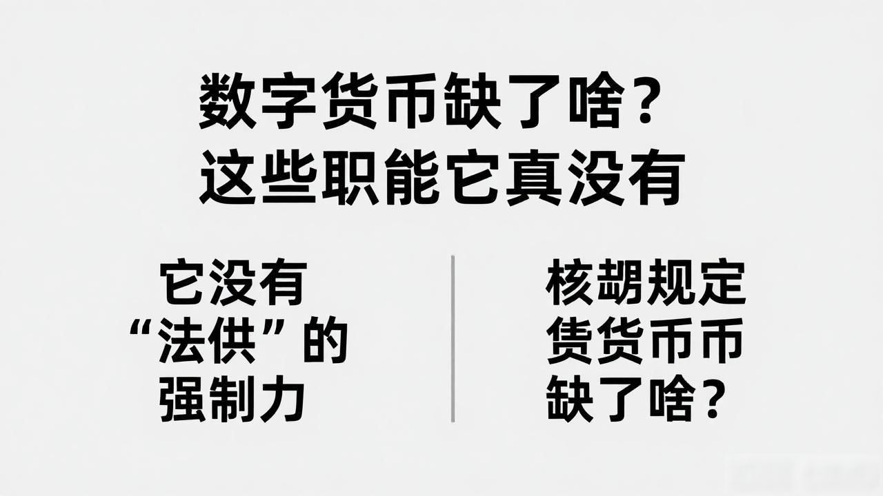 数字货币缺了啥？这些职能它真没有