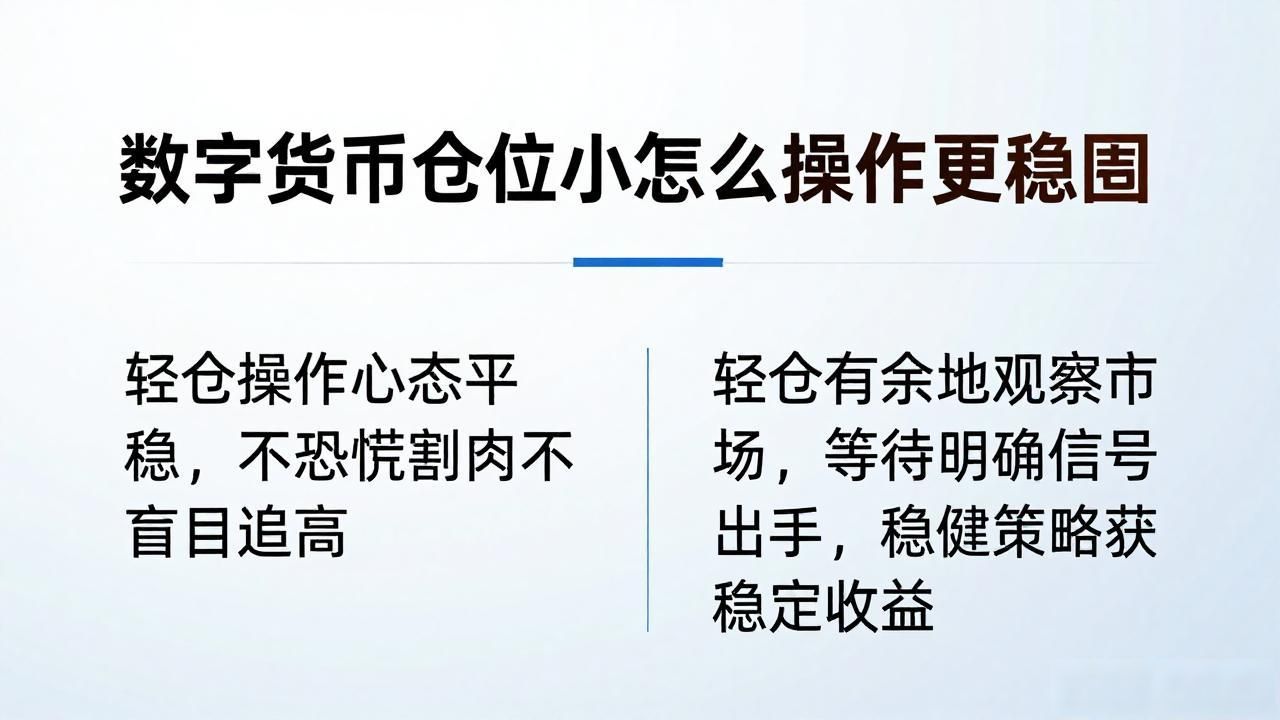 数字货币仓位小怎么操作更稳妥