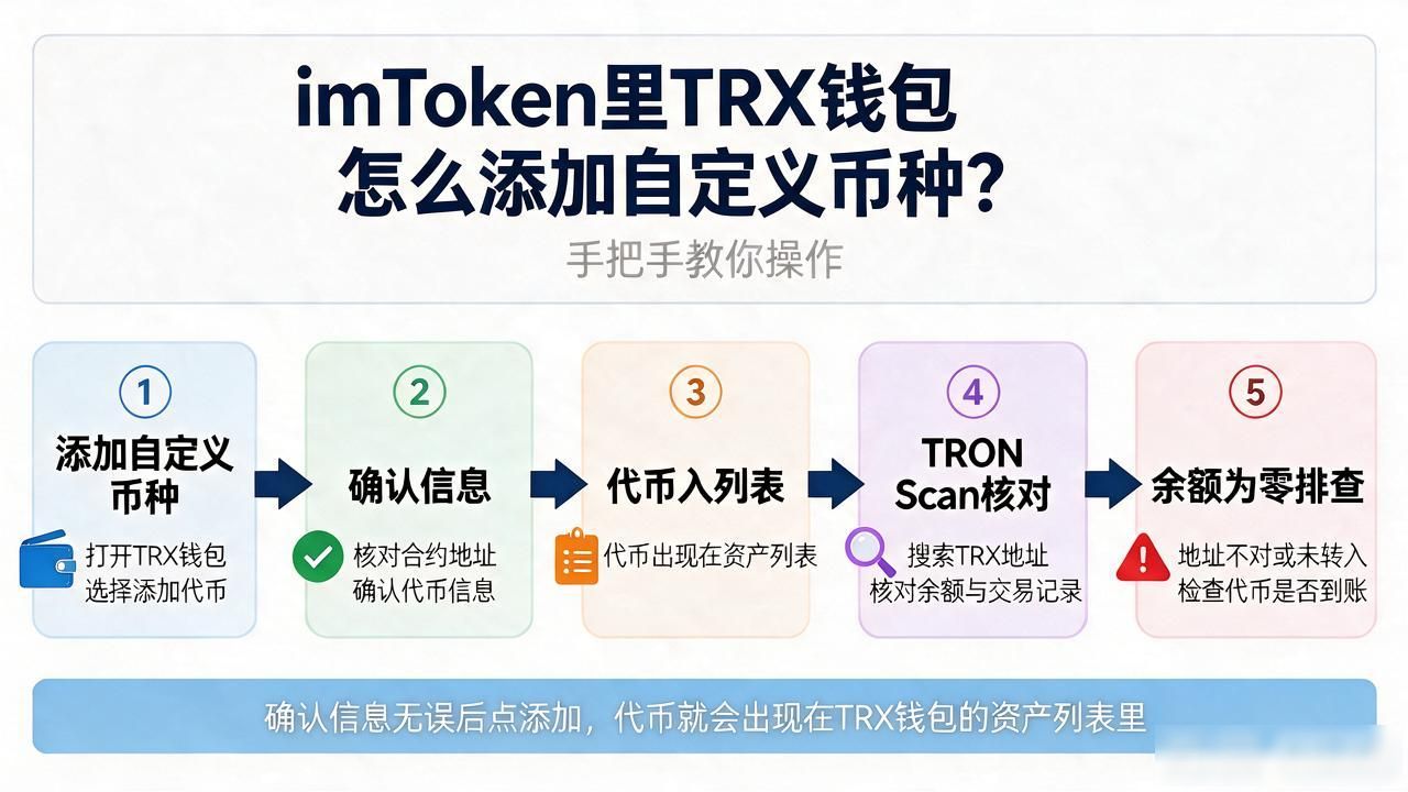 imtoken里TRX钱包怎么添加自定义币种？手把手教你操作