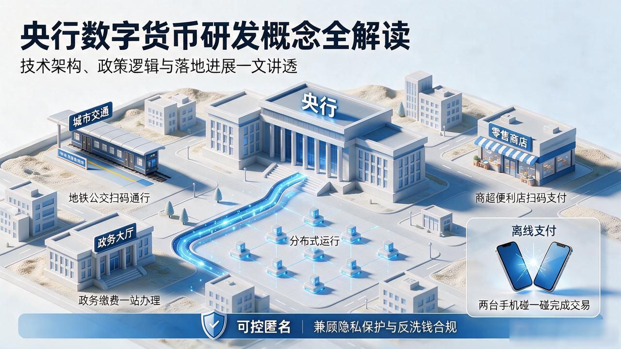 央行数字货币研发概念全解读：技术架构、政策逻辑与落地进展一文讲透