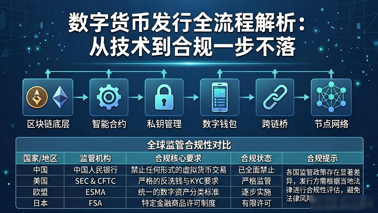 数字货币发行全流程解析：从技术到合规一步不落