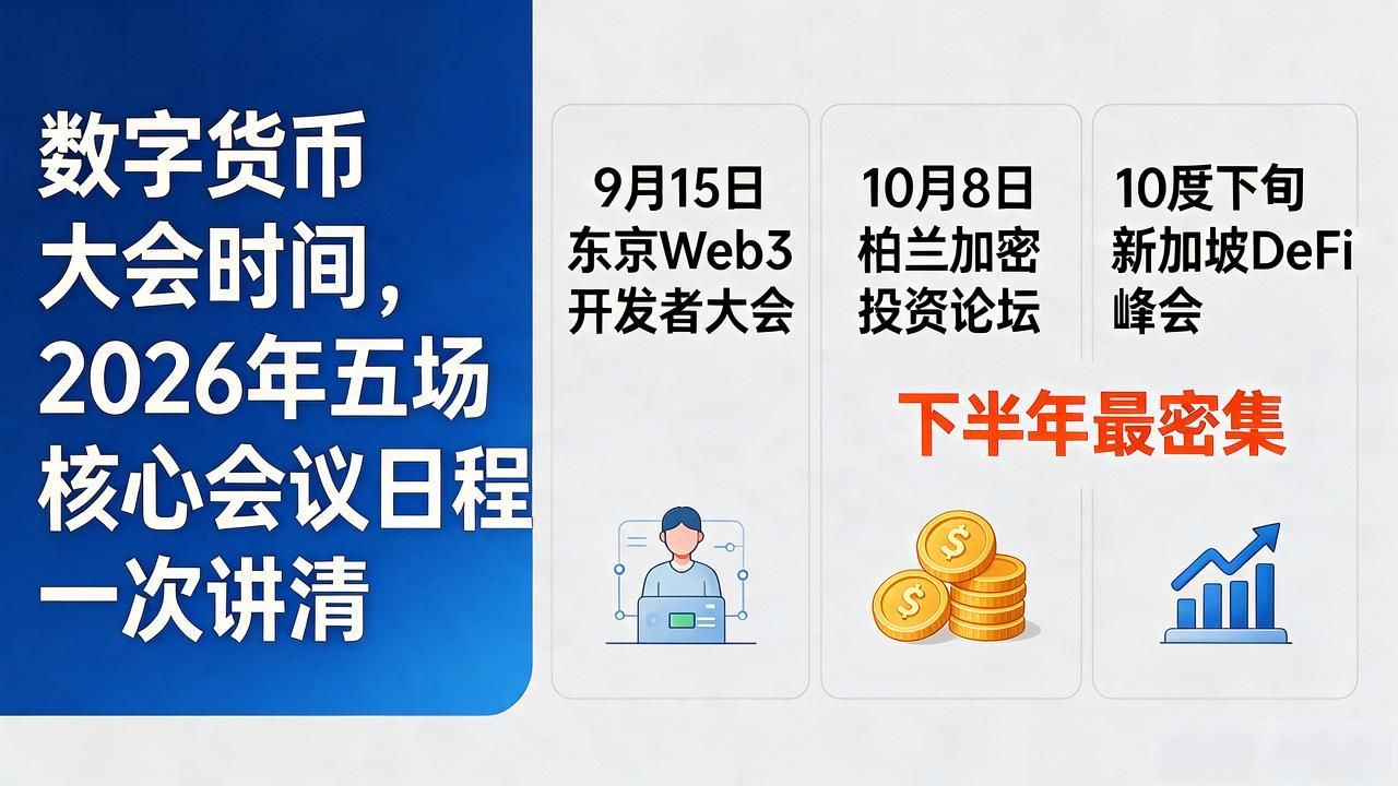 数字货币大会时间，2026年五场核心会议日程一次讲清