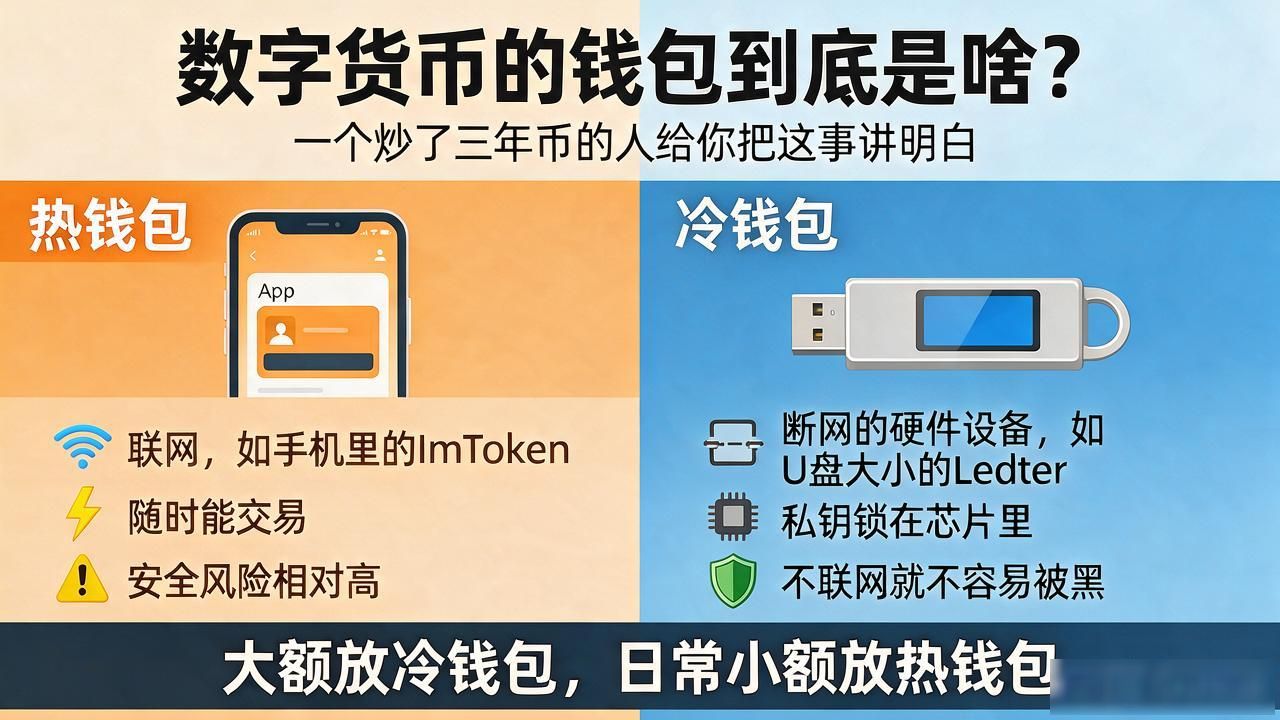 热钱包与冷钱包区别对比_数字货币的钱包是啥_数字货币钱包私钥管理安全