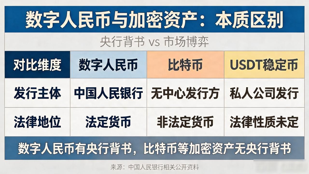 你手里的数字人民币是属于数字货币吗？跟比特币有啥本质不同