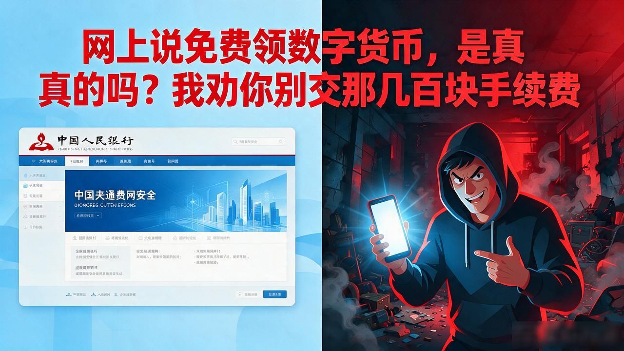 网上说免费领数字货币，是真的吗？我劝你别交那几百块手续费