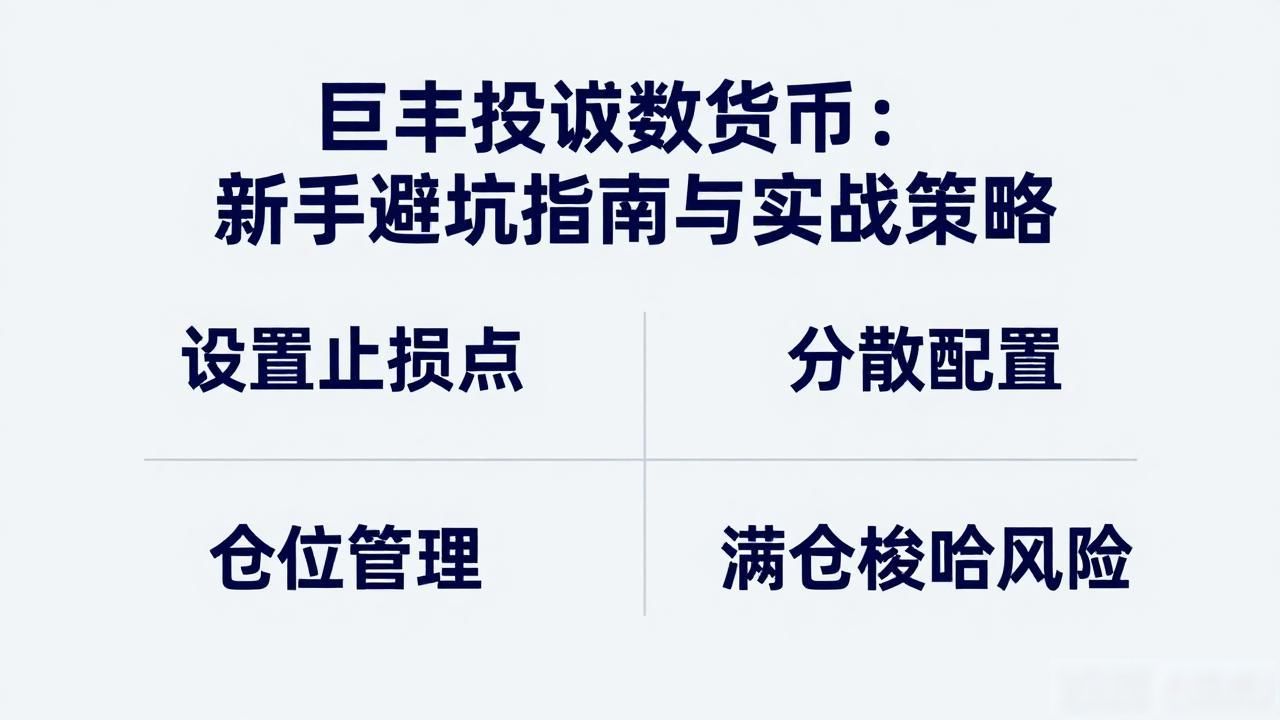 巨丰投顾数字货币：新手避坑指南与实战策略