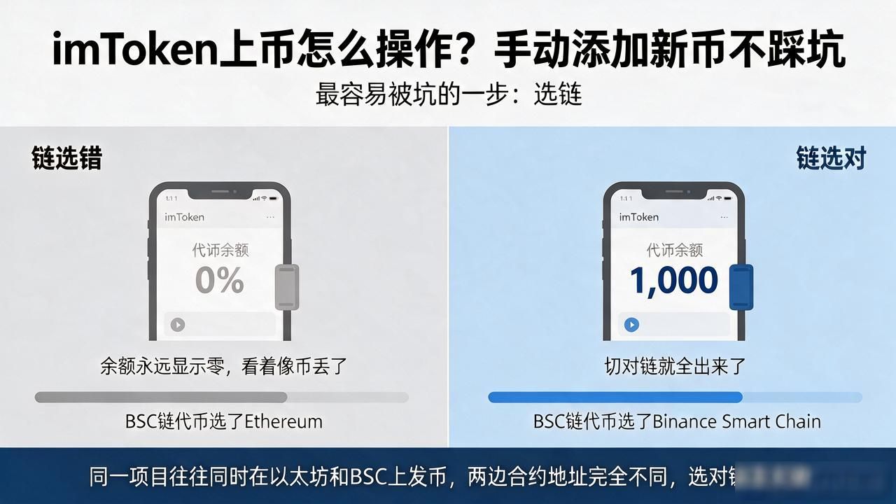 imToken上币怎么操作？手动添加新币不踩坑