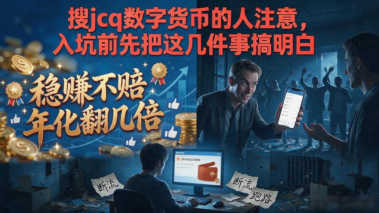 搜jcq数字货币的人注意，入坑前先把这几件事搞明白