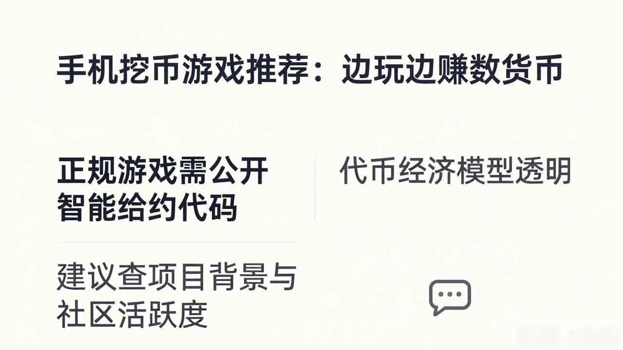 手机挖币游戏推荐：边玩边赚数字货币
